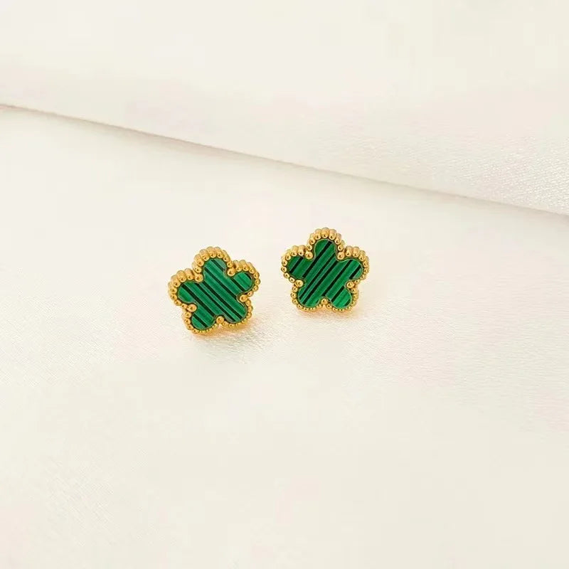 Elegant Flower Design Necklace Bracelet Stainless