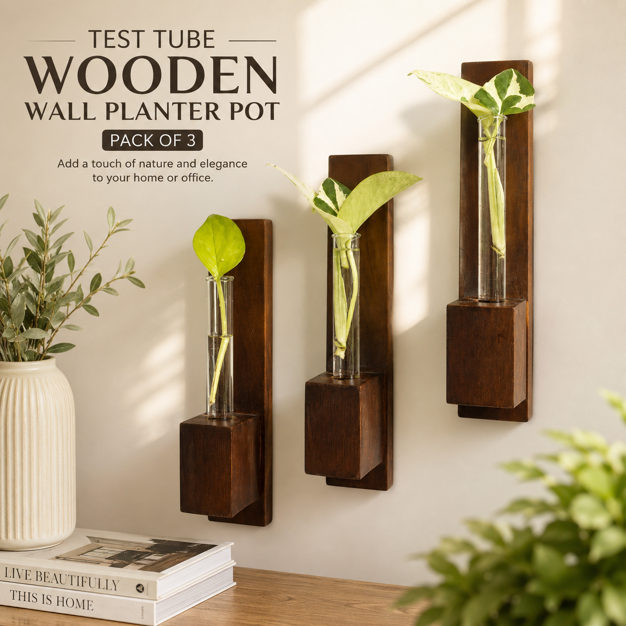 Wooden Wall Planter